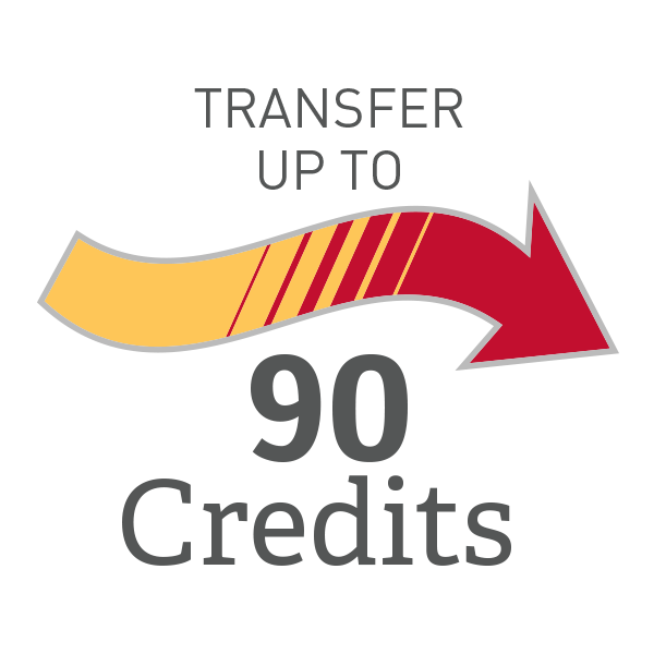 Transfer 90 credits graphic