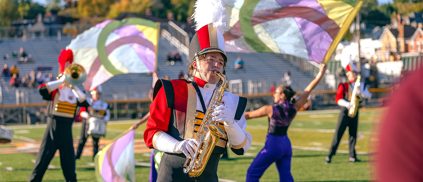 Photo of the griffin marching band