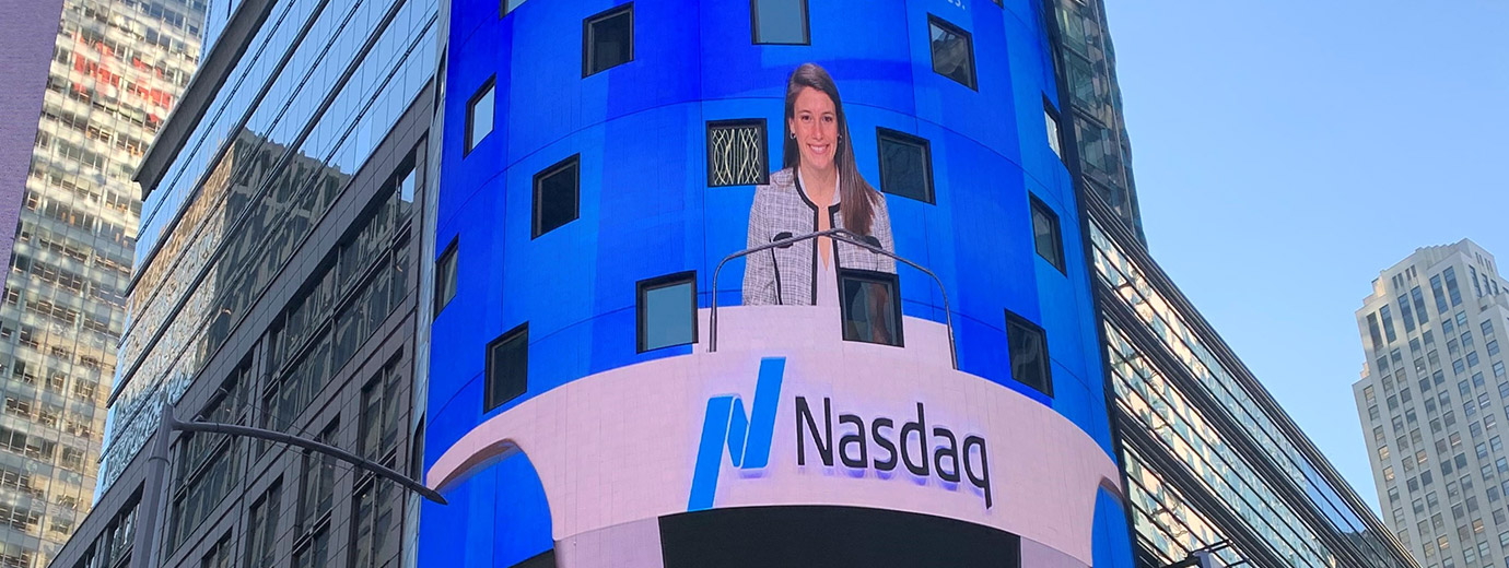 Business Alum Rings NASDAQ Opening Bell 