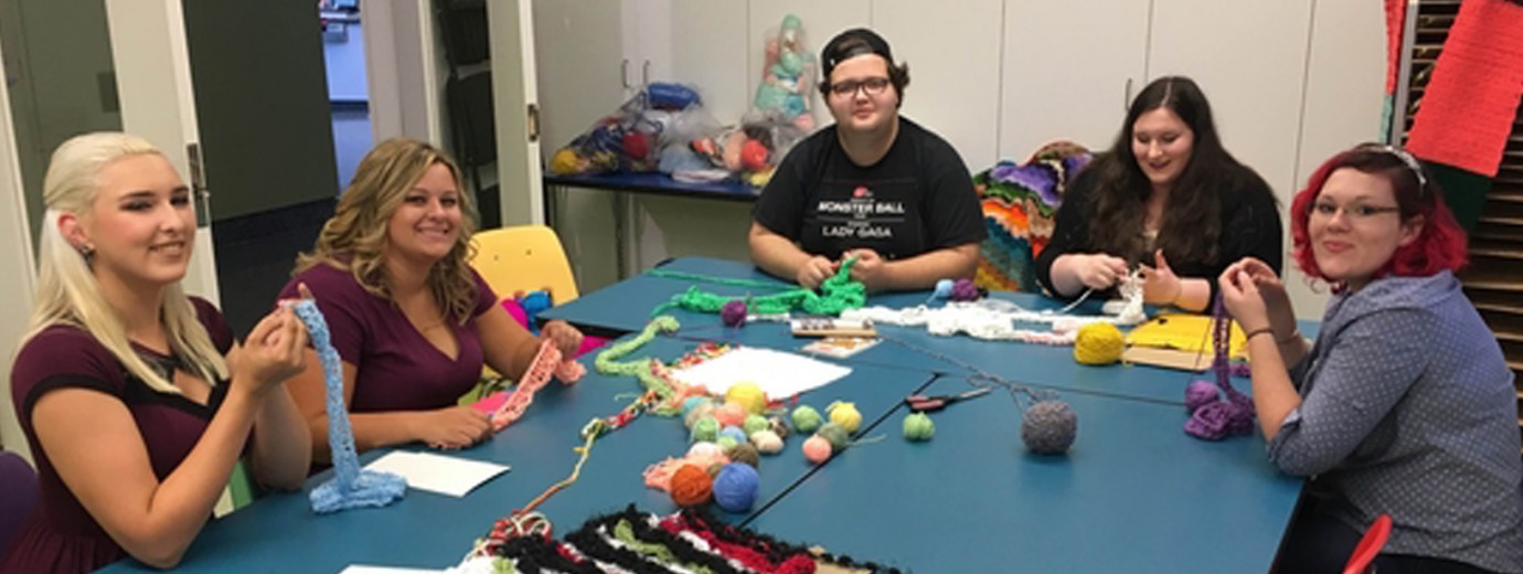 Yarn Bomb Greensburg Project Knits Together Faculty, Students, Alumni & Local Community